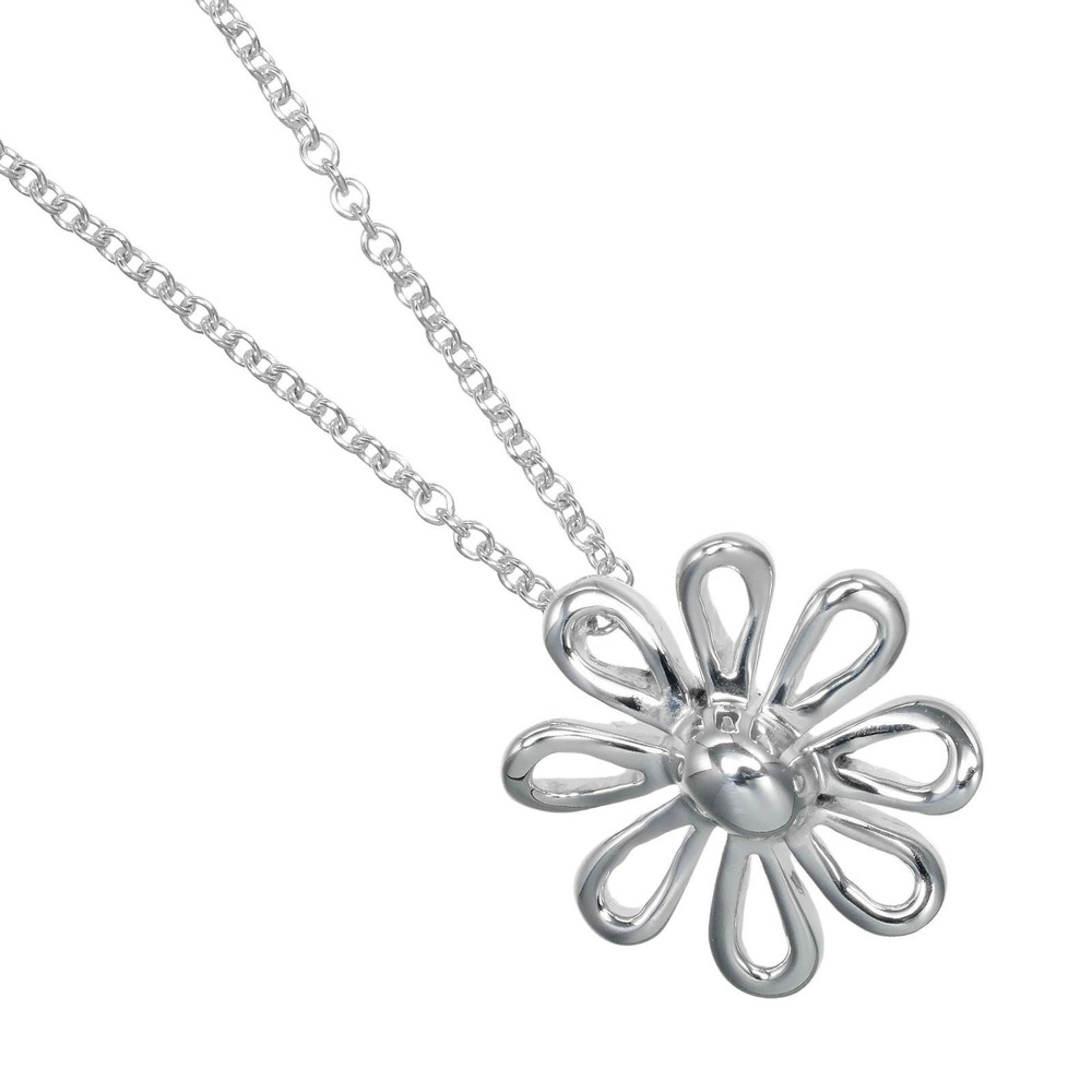 Tiffany Co Daisy Flower Necklace Sterling Silver